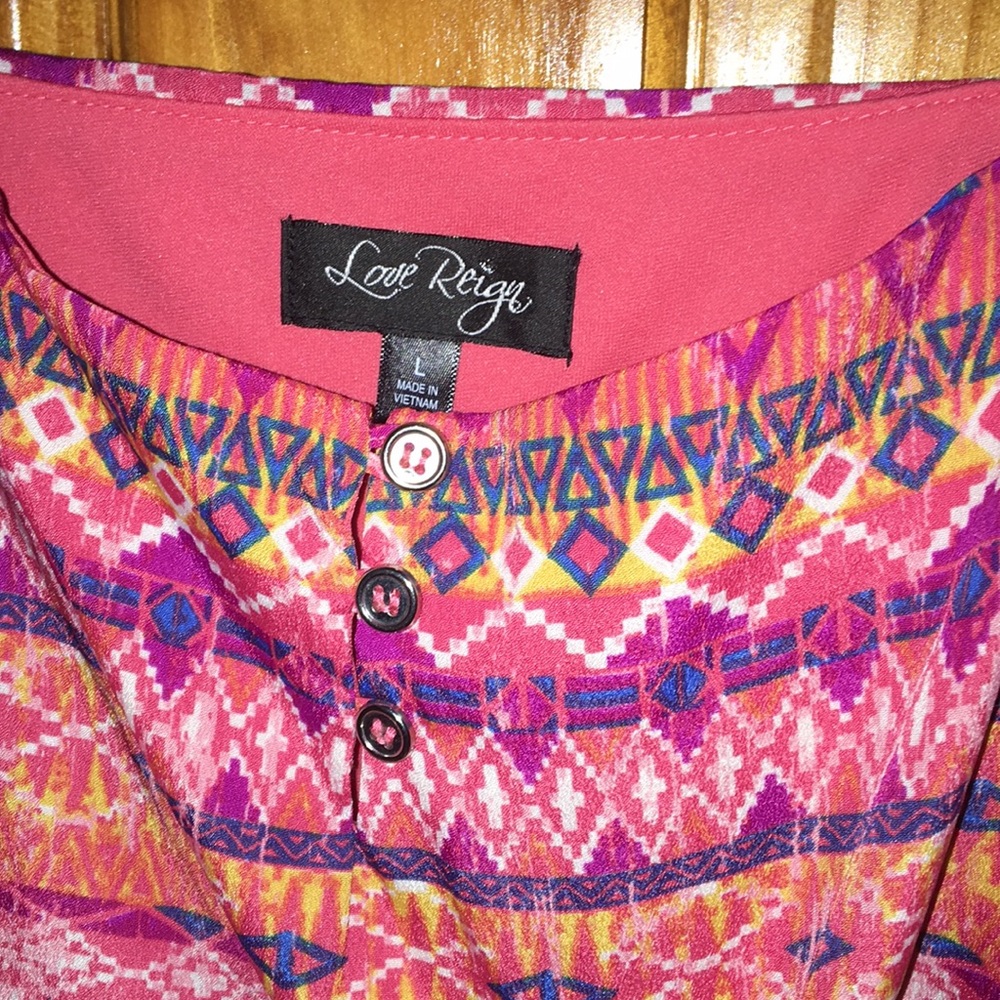 💥2 for $20💥 Aztec Print Romper w/ belt - Picture 3 of 5